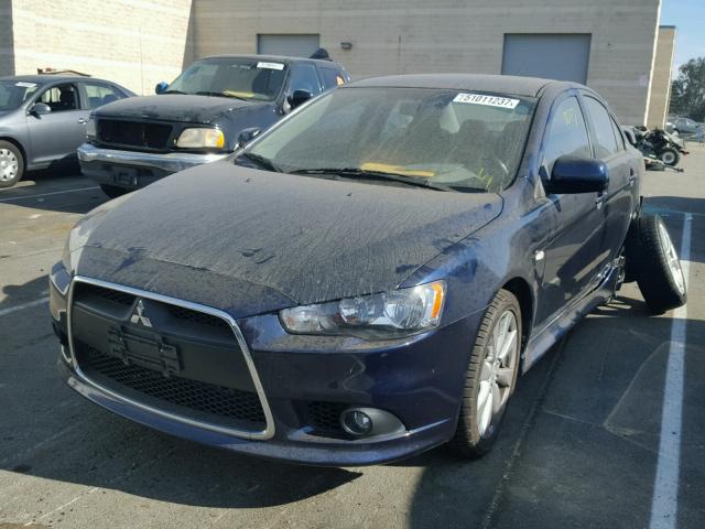 JA32U8FW4DU018652 - 2013 MITSUBISHI LANCER GT BLUE photo 2