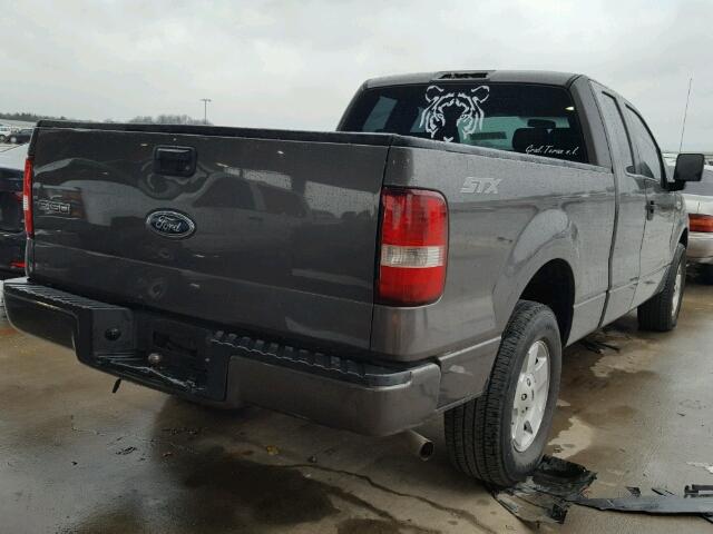 1FTRX12W05KD25799 - 2005 FORD F150 GRAY photo 4