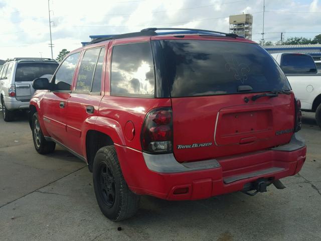 1GNDS13SX22246440 - 2002 CHEVROLET TRAILBLAZE RED photo 3