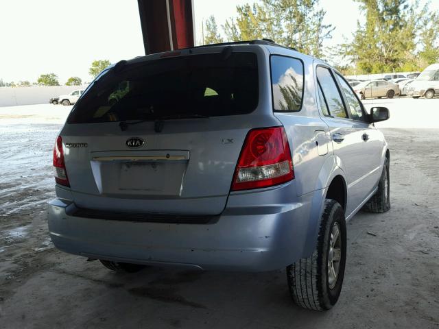 KNDJD733X65547411 - 2006 KIA SORENTO EX BLUE photo 4