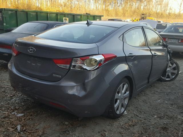 5NPDH4AEXDH243044 - 2013 HYUNDAI ELANTRA GL GRAY photo 4