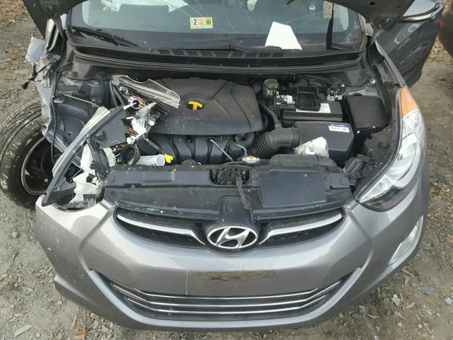 5NPDH4AEXDH243044 - 2013 HYUNDAI ELANTRA GL GRAY photo 7