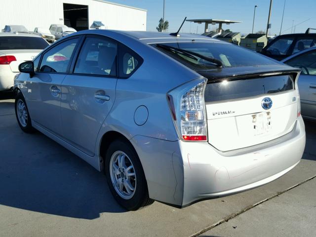 JTDKN3DU1A0152881 - 2010 TOYOTA PRIUS SILVER photo 3