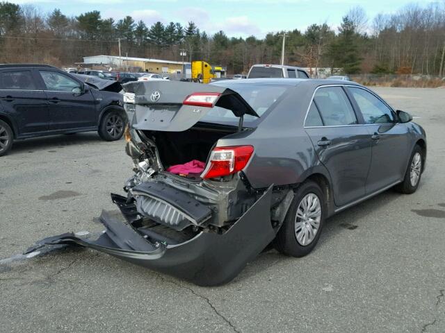 4T4BF1FK7ER441941 - 2014 TOYOTA CAMRY L GRAY photo 4