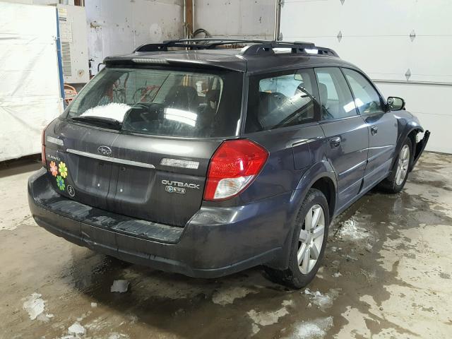 4S4BP62C087347728 - 2008 SUBARU OUTBACK 2. CHARCOAL photo 4