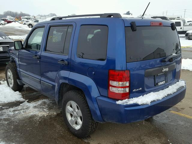 1J4PN2GKXAW106189 - 2010 JEEP LIBERTY SP BLUE photo 3