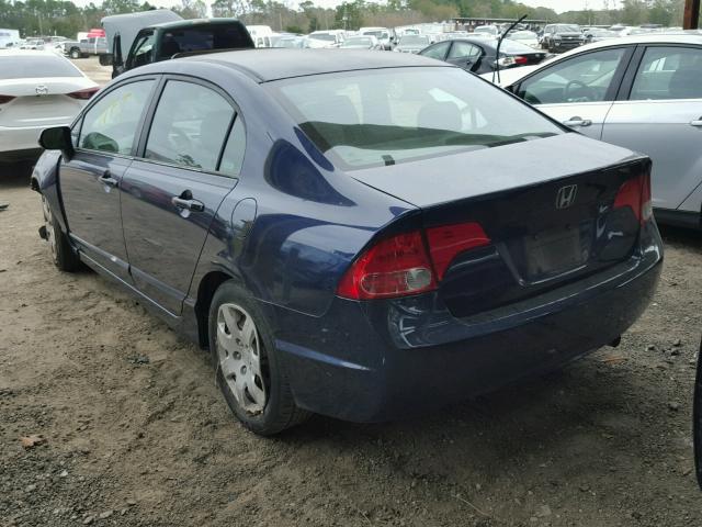 1HGFA16596L149757 - 2006 HONDA CIVIC LX BLUE photo 3