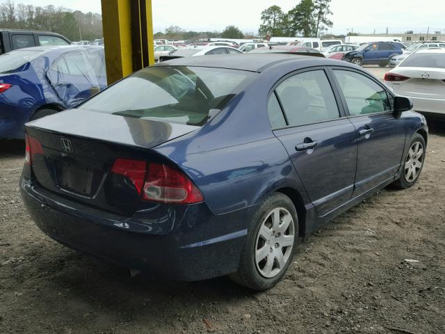 1HGFA16596L149757 - 2006 HONDA CIVIC LX BLUE photo 4