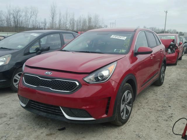 KNDCB3LCXH5049736 - 2017 KIA NIRO FE RED photo 2