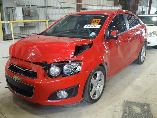 1G1JE5SB0F4125026 - 2015 CHEVROLET SONIC LTZ RED photo 2