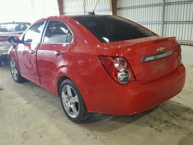 1G1JE5SB0F4125026 - 2015 CHEVROLET SONIC LTZ RED photo 3