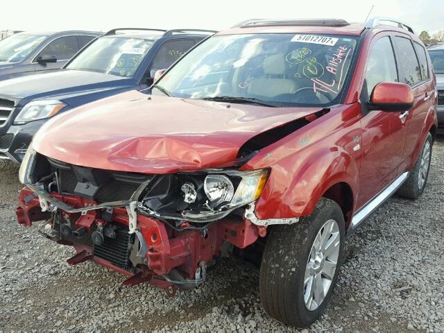 JA4LS31W58Z020144 - 2008 MITSUBISHI OUTLANDER RED photo 2