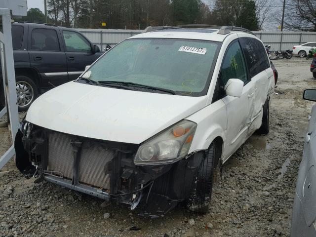 5N1BV28U35N115906 - 2005 NISSAN QUEST S WHITE photo 2