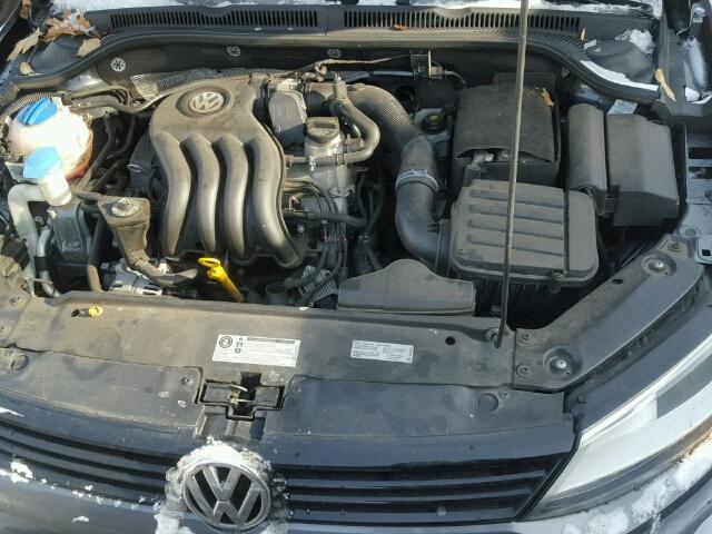 3VW1K7AJ1EM388758 - 2014 VOLKSWAGEN JETTA BASE GRAY photo 7