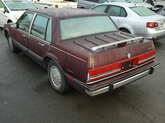 1G4HR54CXMH402962 - 1991 BUICK LESABRE LI BURGUNDY photo 3