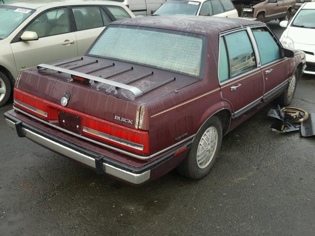 1G4HR54CXMH402962 - 1991 BUICK LESABRE LI BURGUNDY photo 4