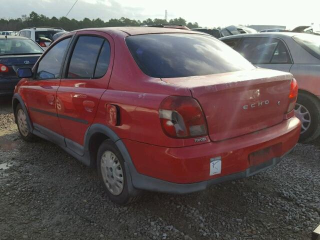 JTDBT123010136207 - 2001 TOYOTA ECHO RED photo 3