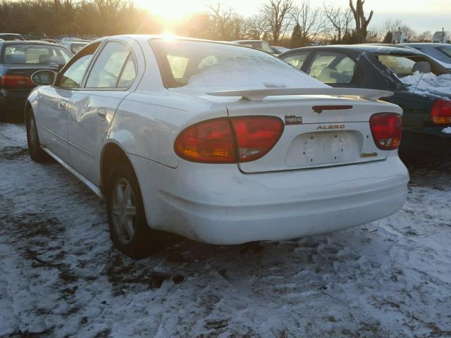 1G3NL52EX2C136835 - 2002 OLDSMOBILE ALERO GL WHITE photo 3