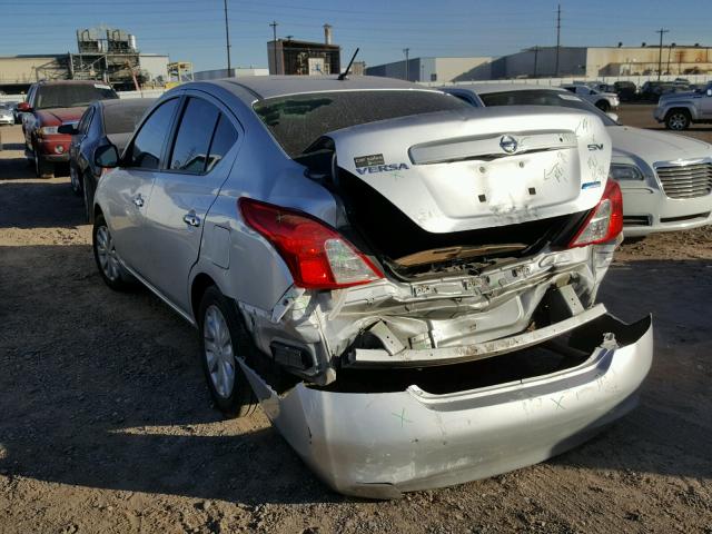 3N1CN7AP9CL905883 - 2012 NISSAN VERSA S GRAY photo 3