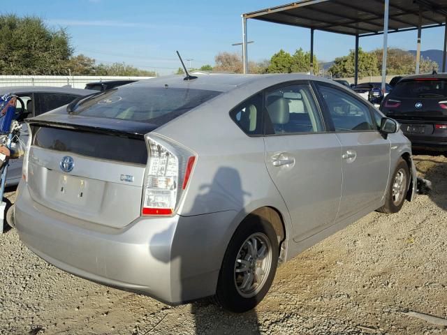 JTDKN3DU4A0068067 - 2010 TOYOTA PRIUS SILVER photo 4