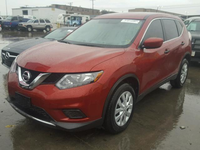 KNMAT2MT5GP640914 - 2016 NISSAN ROGUE S RED photo 2