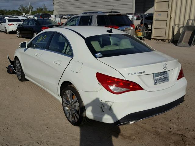 WDDSJ4EB6JN518714 - 2018 MERCEDES-BENZ CLA 250 WHITE photo 3