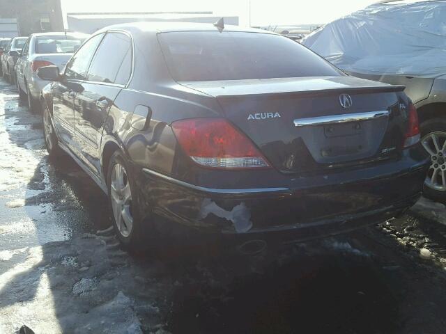 JH4KB16516C012305 - 2006 ACURA RL BLACK photo 3