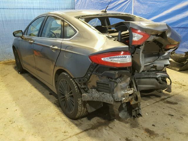 3FA6P0H97ER297158 - 2014 FORD FUSION SE GRAY photo 3