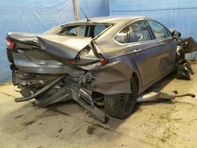 3FA6P0H97ER297158 - 2014 FORD FUSION SE GRAY photo 4