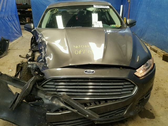 3FA6P0H97ER297158 - 2014 FORD FUSION SE GRAY photo 9