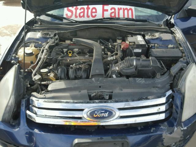 3FAHP06Z17R221191 - 2007 FORD FUSION S BLUE photo 7