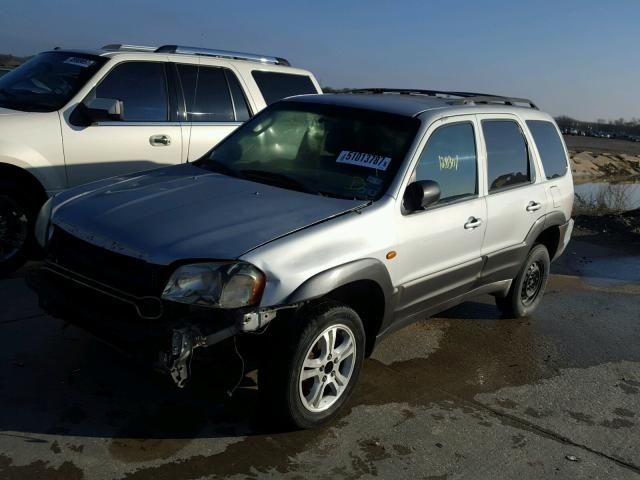 4F2YZ04163KM12394 - 2003 MAZDA TRIBUTE LX SILVER photo 2