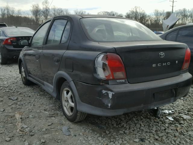 JTDBT123610113465 - 2001 TOYOTA ECHO BLACK photo 3