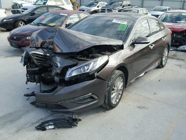 5NPE34AF3FH030838 - 2015 HYUNDAI SONATA SPO BROWN photo 2