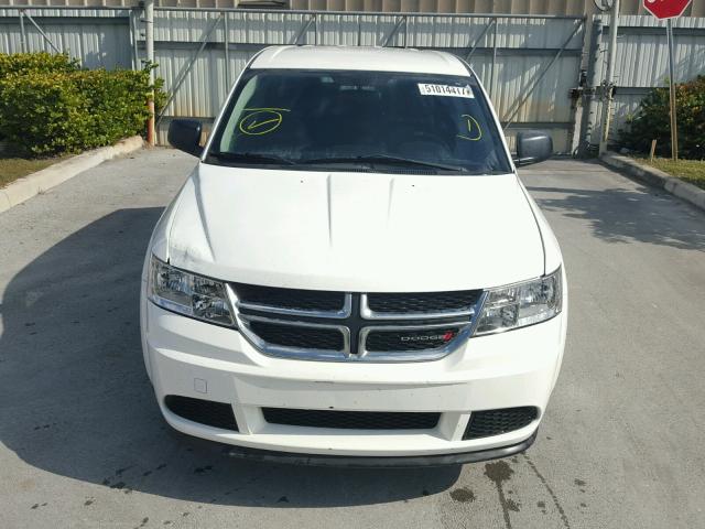 3C4PDCAB9CT389975 - 2012 DODGE JOURNEY SE WHITE photo 9