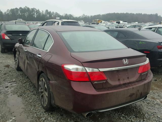 1HGCR2F58DA149629 - 2013 HONDA ACCORD SPO BURGUNDY photo 3