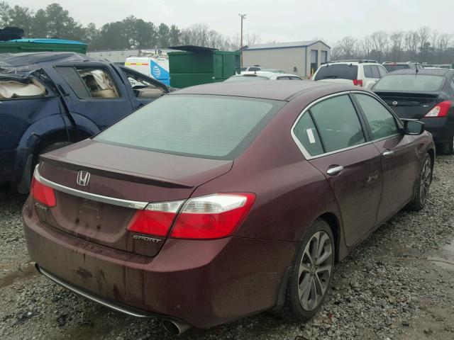 1HGCR2F58DA149629 - 2013 HONDA ACCORD SPO BURGUNDY photo 4