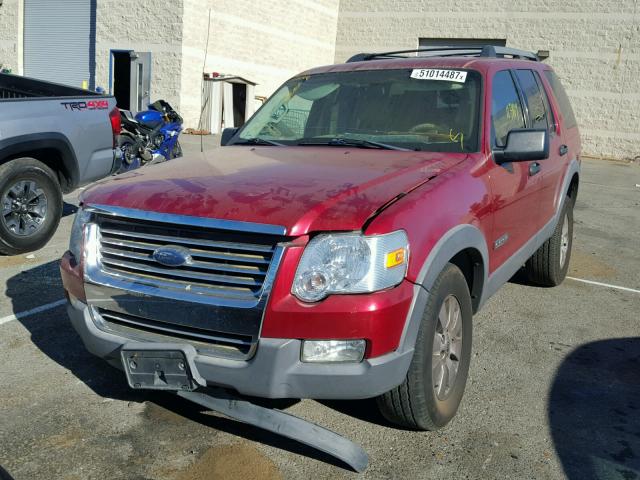 1FMEU63E86UB12398 - 2006 FORD EXPLORER X RED photo 2