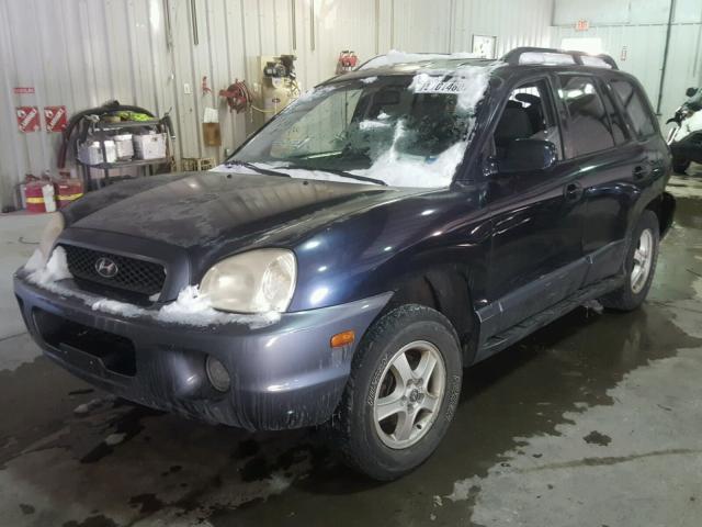 KM8SC73DX4U601837 - 2004 HYUNDAI SANTA FE G BLUE photo 2