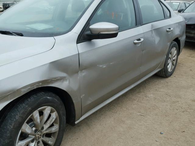 1VWAH7A31EC010070 - 2014 VOLKSWAGEN PASSAT S ვერცხლისფერი ფოტო 9