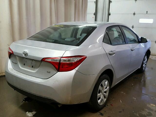 5YFBURHE0GP537064 - 2016 TOYOTA COROLLA L SILVER photo 4