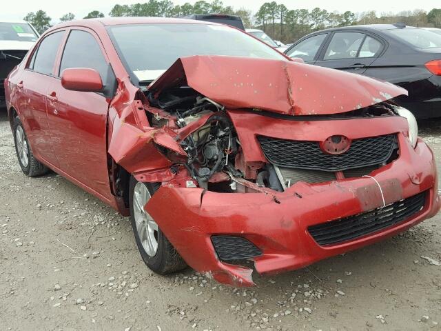 1NXBU4EE1AZ268702 - 2010 TOYOTA COROLLA BA RED photo 1