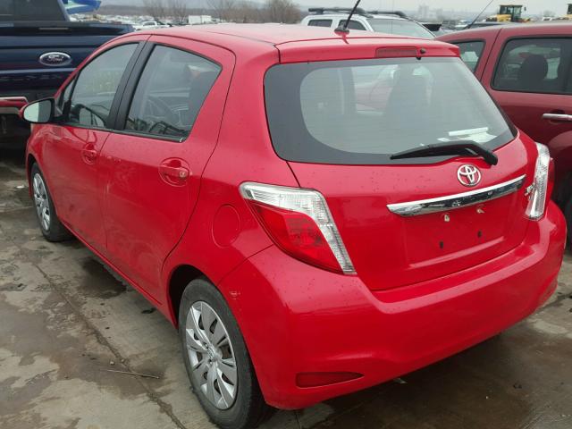 VNKKTUD30EA007938 - 2014 TOYOTA YARIS RED photo 3