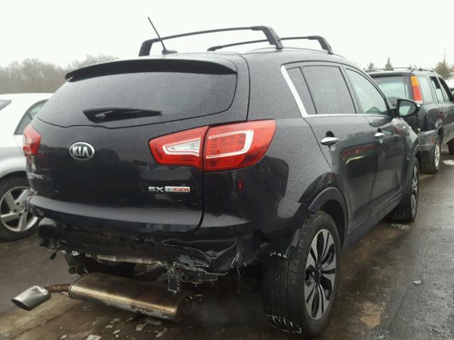 KNDPCCA65D7383179 - 2013 KIA SPORTAGE S BLACK photo 4