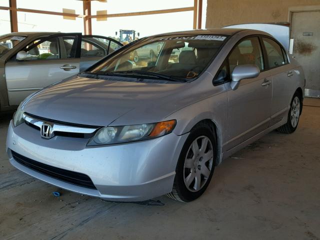 1HGFA15567L052387 - 2007 HONDA CIVIC LX SILVER photo 2