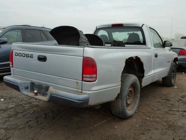 1B7FL16X02S692957 - 2002 DODGE DAKOTA BAS SILVER photo 4