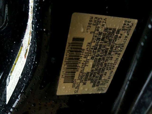 3N1BC11E29L371762 - 2009 NISSAN VERSA S BLACK photo 10