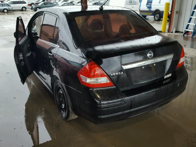 3N1BC11E29L371762 - 2009 NISSAN VERSA S BLACK photo 3