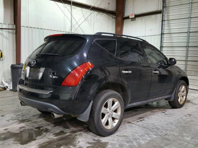 JN8AZ08W97W608839 - 2007 NISSAN MURANO BLACK photo 4