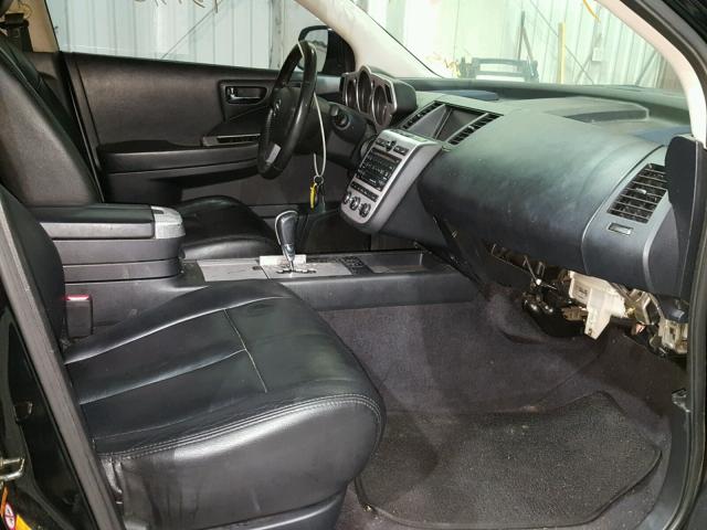 JN8AZ08W97W608839 - 2007 NISSAN MURANO BLACK photo 5